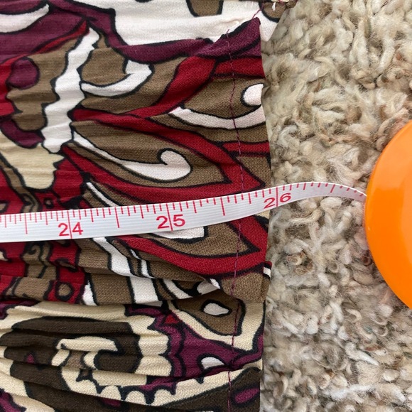 Apt. 9 XL Purple White Paisley Crinkle Collared Button Up Blouse Whimsygoth Boho - Picture 10 of 10